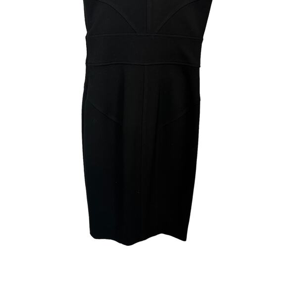 Diane Von Furstenberg Jiwon Sheath Black Ponte Dress Size 2 - Picture 4 of 11